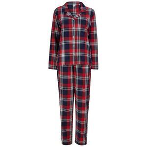 SF Womens/Ladies Tartan Pajama Set / Red/Navy
